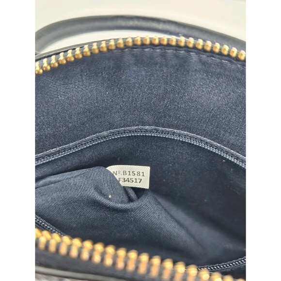 Coach Mini Cora Domed Satchel Bi Color Leather F34517 Midnight Blue W/ Wristlet - Picture 5 of 16